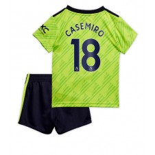 Manchester United Casemiro #18 Tredjeställ Barn 2022-23 Korta ärmar (+ Korta byxor)